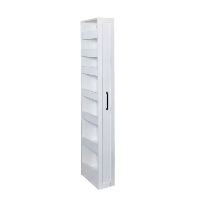Scaffale portaoggetti estraibile multifunzionale a 7 livelli, 71 cm, scaffale aperto su un lato, organizer per cucina, soggiorno e spazi stretti, bianco