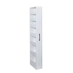 Scaffale portaoggetti estraibile multifunzionale a 7 livelli, 71 cm, scaffale aperto su un lato, organizer per cucina, soggiorno e spazi stretti, bianco