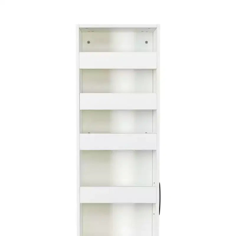 Scaffale portaoggetti estraibile multifunzionale a 7 livelli, 71 cm, scaffale aperto su un lato, organizer per cucina, soggiorno e spazi stretti, bianco