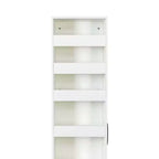 Scaffale portaoggetti estraibile multifunzionale a 7 livelli, 71 cm, scaffale aperto su un lato, organizer per cucina, soggiorno e spazi stretti, bianco