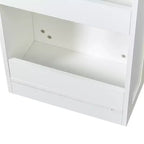 Scaffale portaoggetti estraibile multifunzionale a 7 livelli, 71 cm, scaffale aperto su un lato, organizer per cucina, soggiorno e spazi stretti, bianco