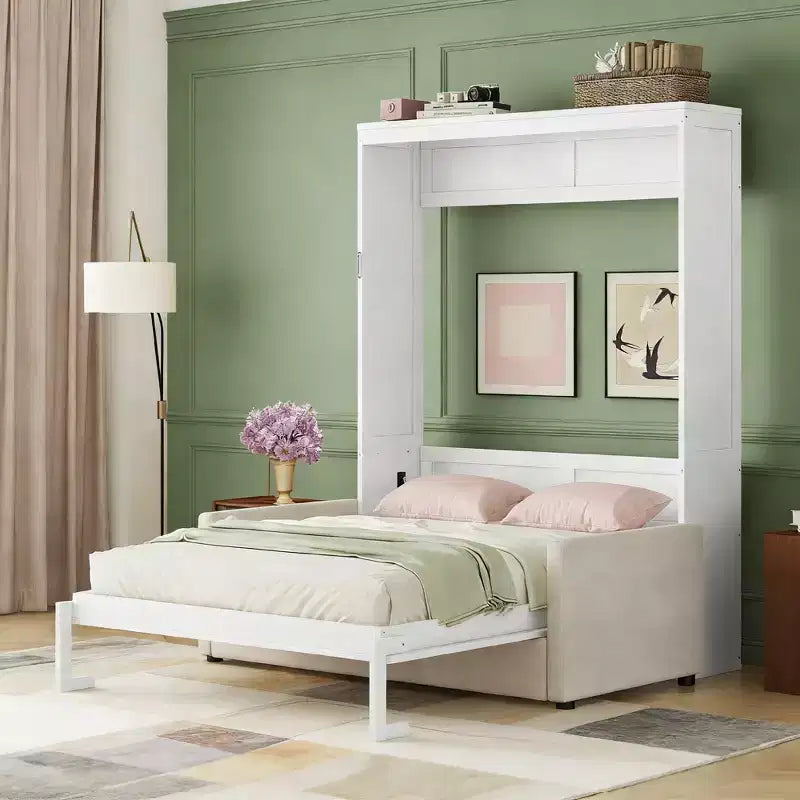 Letto a scomparsa matrimoniale moderno con cuscino