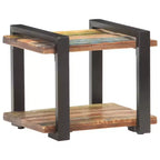 Comodino Legno naturale Legno di mango grezzo, ferro Medium