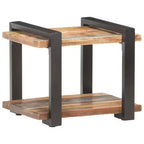 Comodino Legno naturale Legno di mango grezzo, ferro Medium