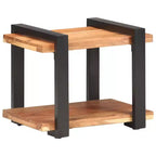 Comodino Legno naturale Legno di mango grezzo, ferro Medium