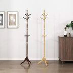 Appendiabiti in legno massello 72" con 10 ganci, organizer a 3 livelli per l'ingresso