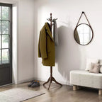 Appendiabiti in legno massello 72" con 10 ganci, organizer a 3 livelli per l'ingresso