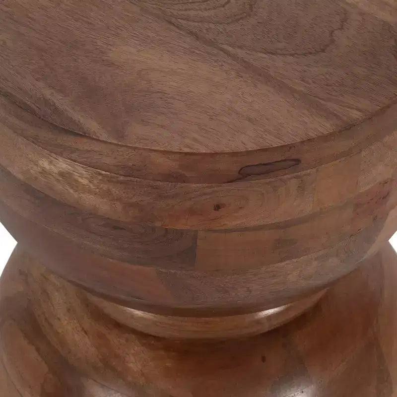 Tavolino Unico, Tavolino d'Appoggio o Comodino Piccolo per la Casa - Tavolino Moderno in Legno di Mango Lucido Ideale per Piccoli Spazi - 18 Oro