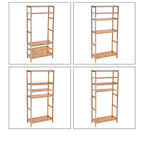 Scaffale portaoggetti in bambù, scaffalatura a 5 ripiani, multifunzionale, per ingresso, bagno, 25,9 x 60 x 130 cm