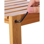 Scaffale portaoggetti in bambù, scaffalatura a 5 ripiani, multifunzionale, per ingresso, bagno, 25,9 x 60 x 130 cm