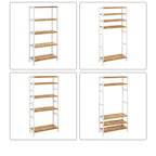 Scaffale portaoggetti in bambù, scaffalatura a 5 ripiani, multifunzionale, per ingresso, bagno, 25,9 x 60 x 130 cm