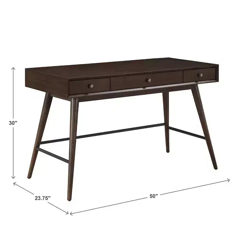 Scrivania a 3 cassetti Foerster Wood