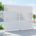 Benjamin Wide-Narrow, divisorio in acciaio galvanizzato bianco a persiana, 72x47x16, schermo bifacciale a 6 pannelli