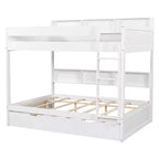 Letto a castello Full-over-Full con letto estraibile e contenitore integrato