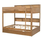 Letto a castello Full-over-Full con letto estraibile e contenitore integrato