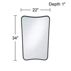 Set di 2 specchi da parete Secondo Black Metal 22 x 34