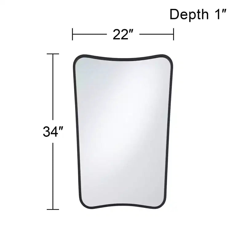 Set di 2 specchi da parete Secondo Black Metal 22 x 34